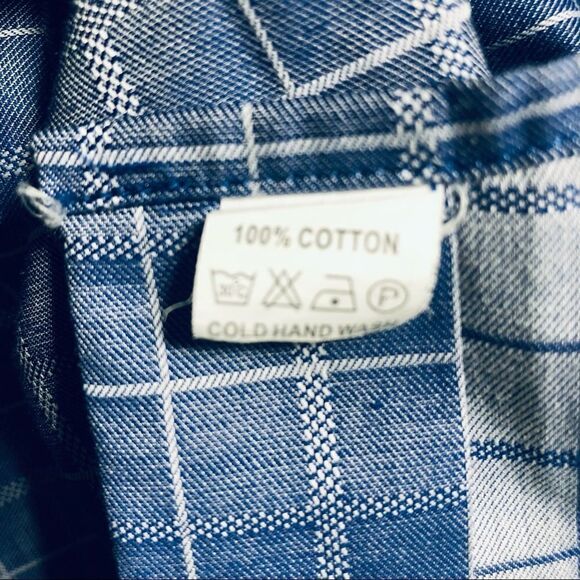 Angelino for Bermuda Buttons Pattern Down Long Sleeve Collar Men's Shirt Sz XL - Picture 14 of 14